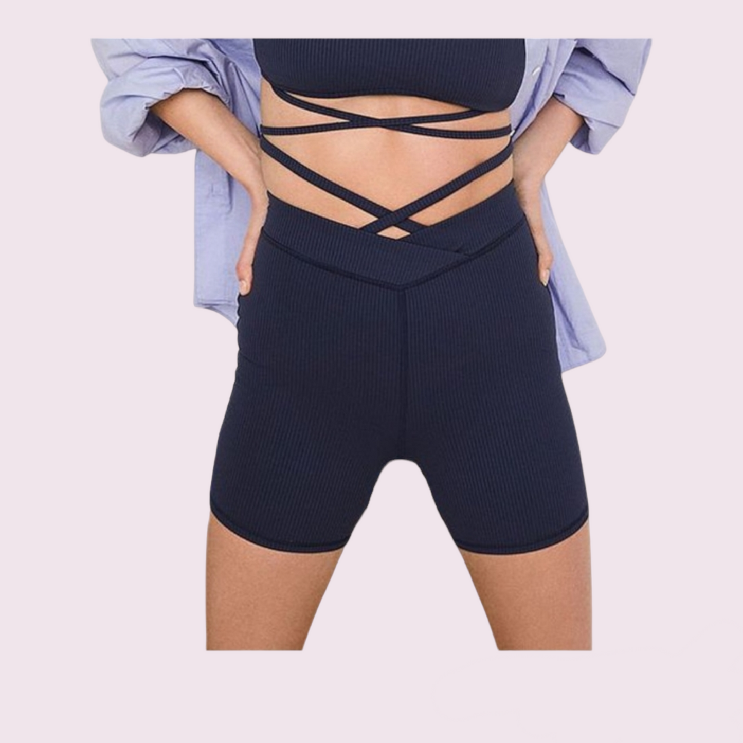 For love and lemons wrap biker shorts- New