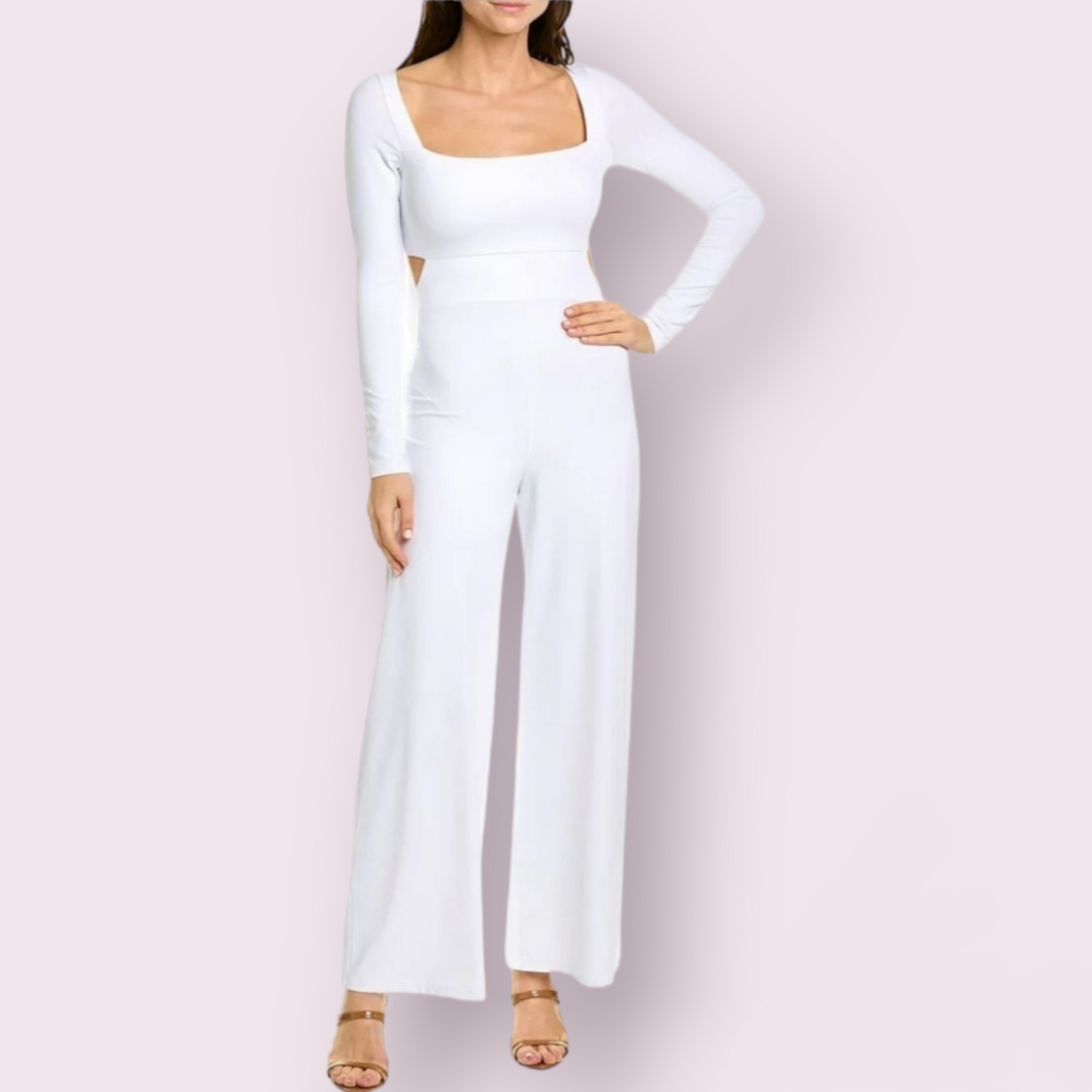 Revolve jumpsuit white- New