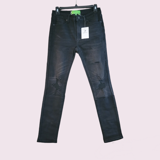 Revolve black full distressed jeans- New