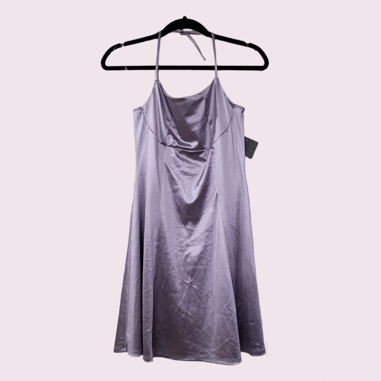 Satin halter dress- New