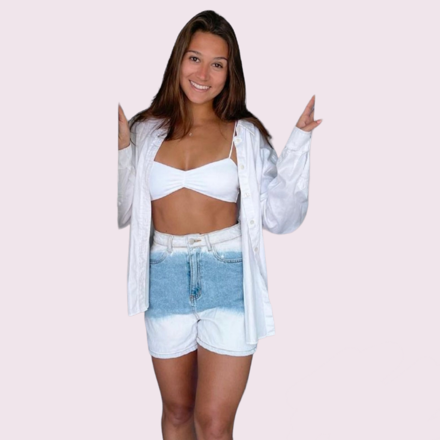 Denim dye shorts- New